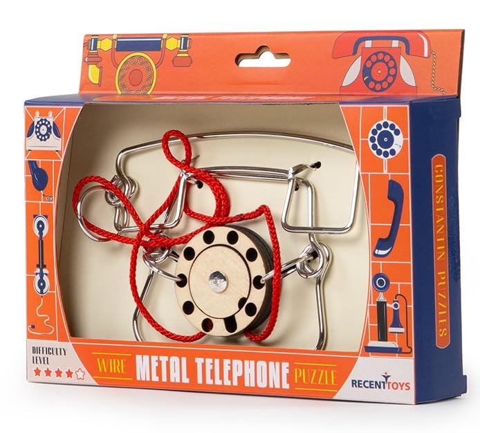 Constantin Metal Telephone Puzzle Brainteaser from Recent Toys - Untangle The Phone Fun for Ages 14+ - Image 3