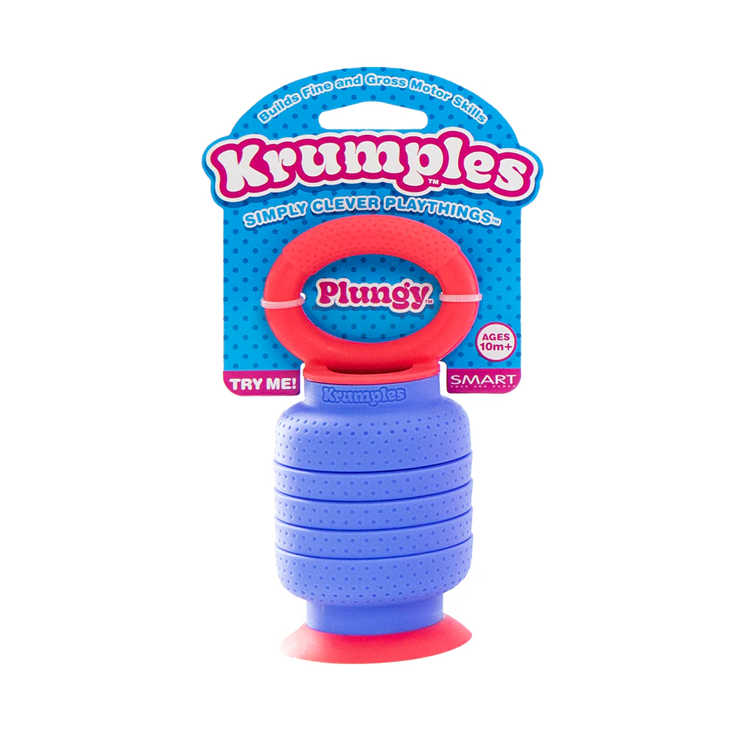 Krumples Plungy BLUE - Ridiculously Fun Playthings for Ages 1 - 99 Made from Food Grade Silicone! - Image 3