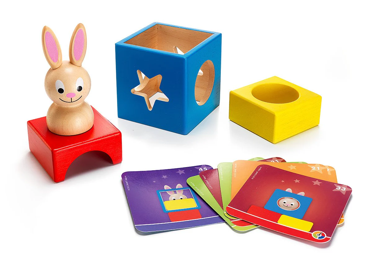 Bunny Peek a Boo Wooden STEM Building Game for Ages 2+ - Image 4