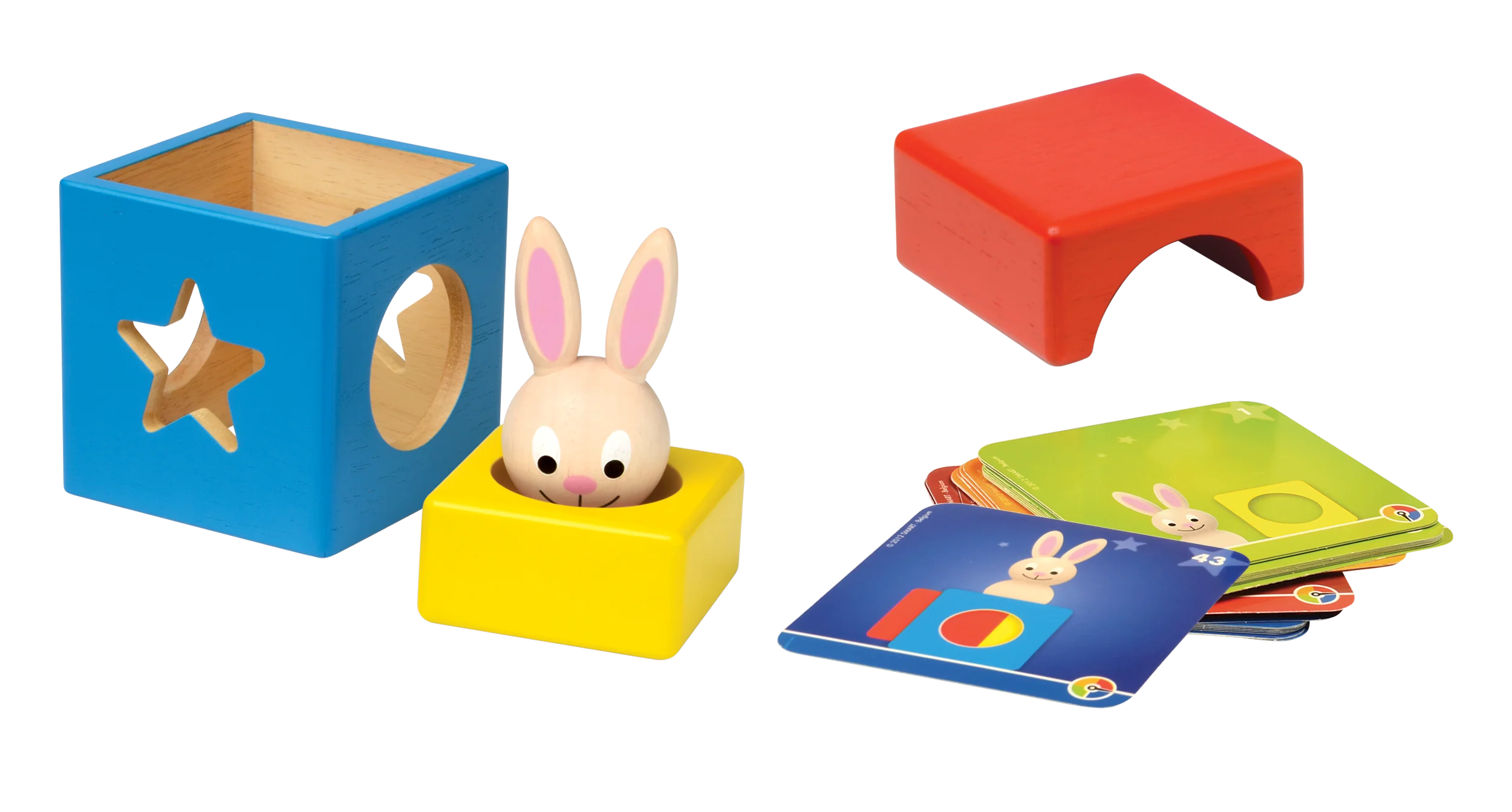 Bunny Peek a Boo Wooden STEM Building Game for Ages 2+ - Image 6