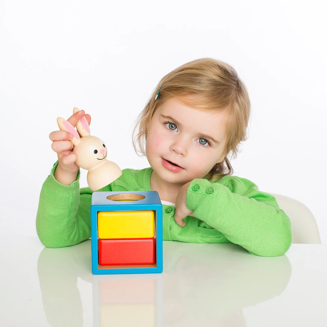 Bunny Peek a Boo Wooden STEM Building Game for Ages 2+ - Image 8