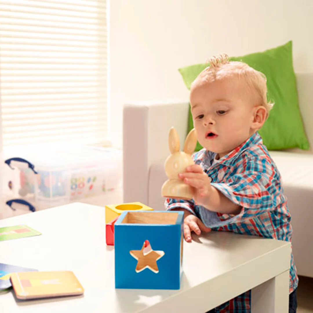 Bunny Peek a Boo Wooden STEM Building Game for Ages 2+ - Image 9