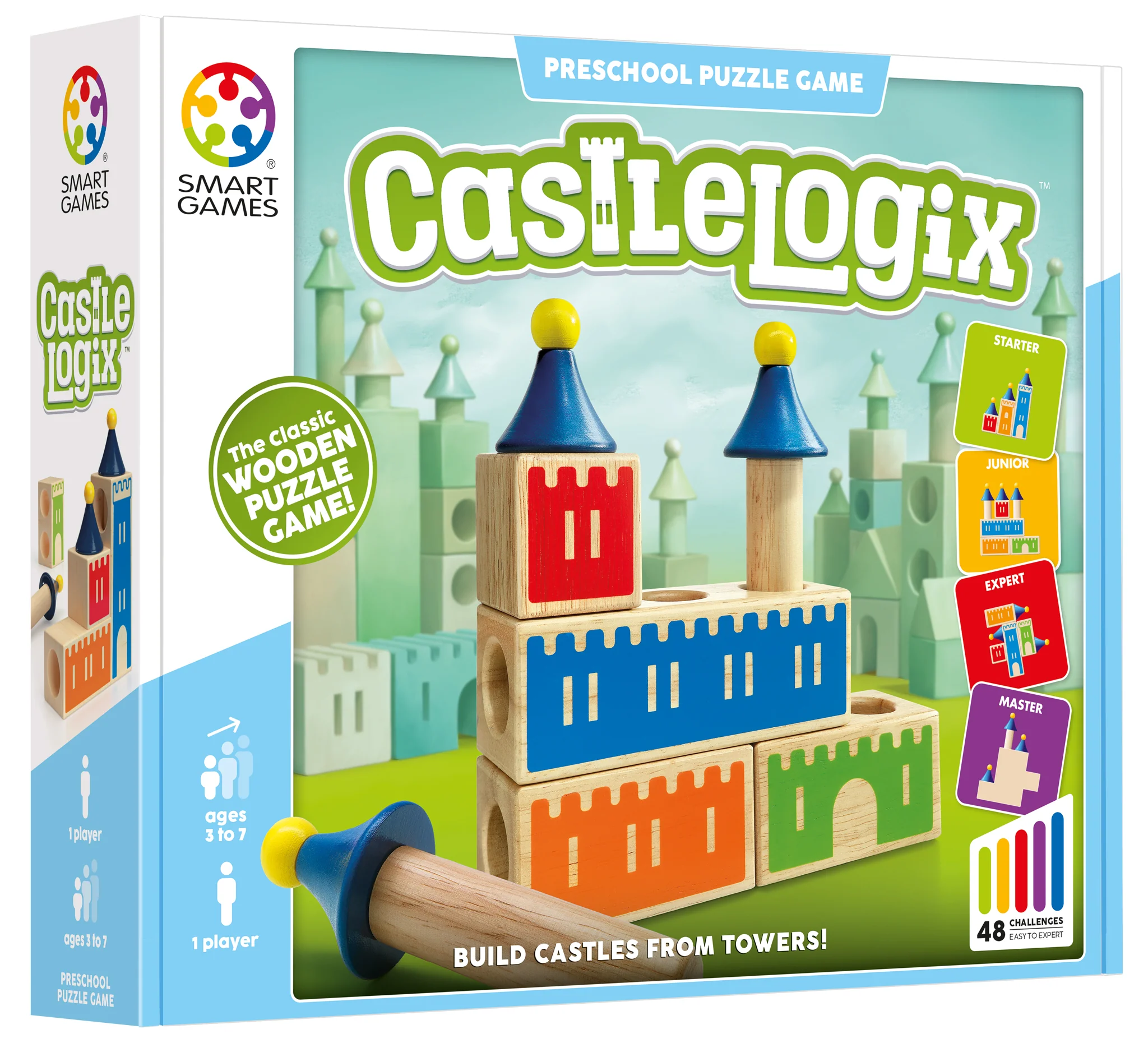 Castle Logix Wooden Puzzle Game for Ages 4+ - Image 3