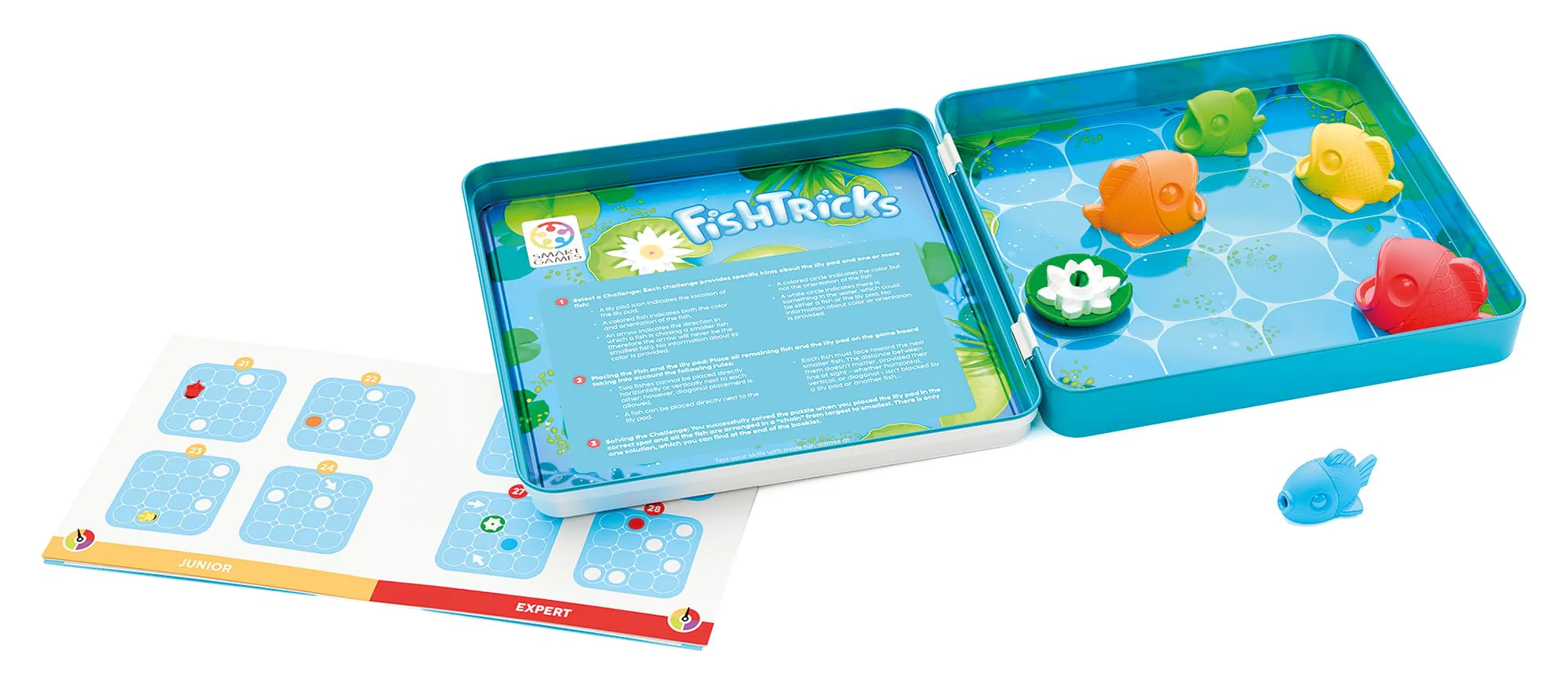SmartGames FishTricks Metal Box Travel Game with 48 Challenges for Ages 5 - Adult - Image 6