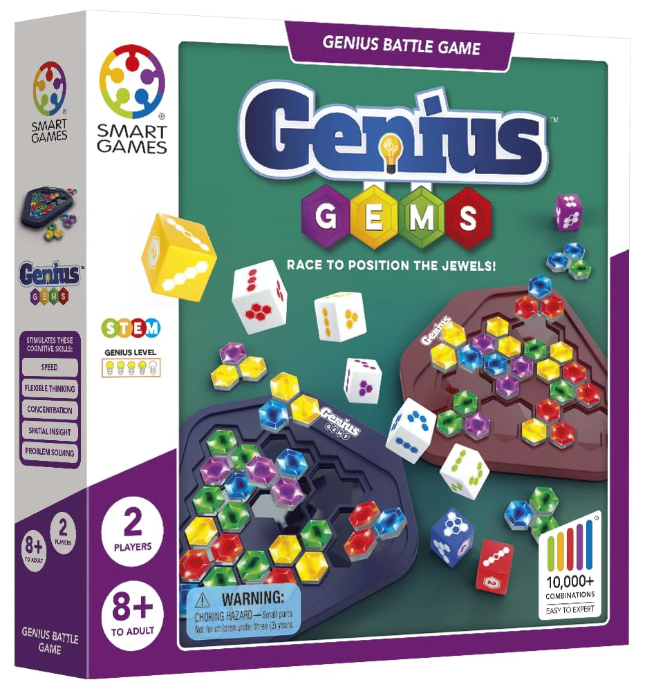 SmartGames Genius Gems from The Classic Two-Player Battle Game for Ages 8 + Now with 5 Levels and Over 10,000 Puzzle Combinations - Image 6