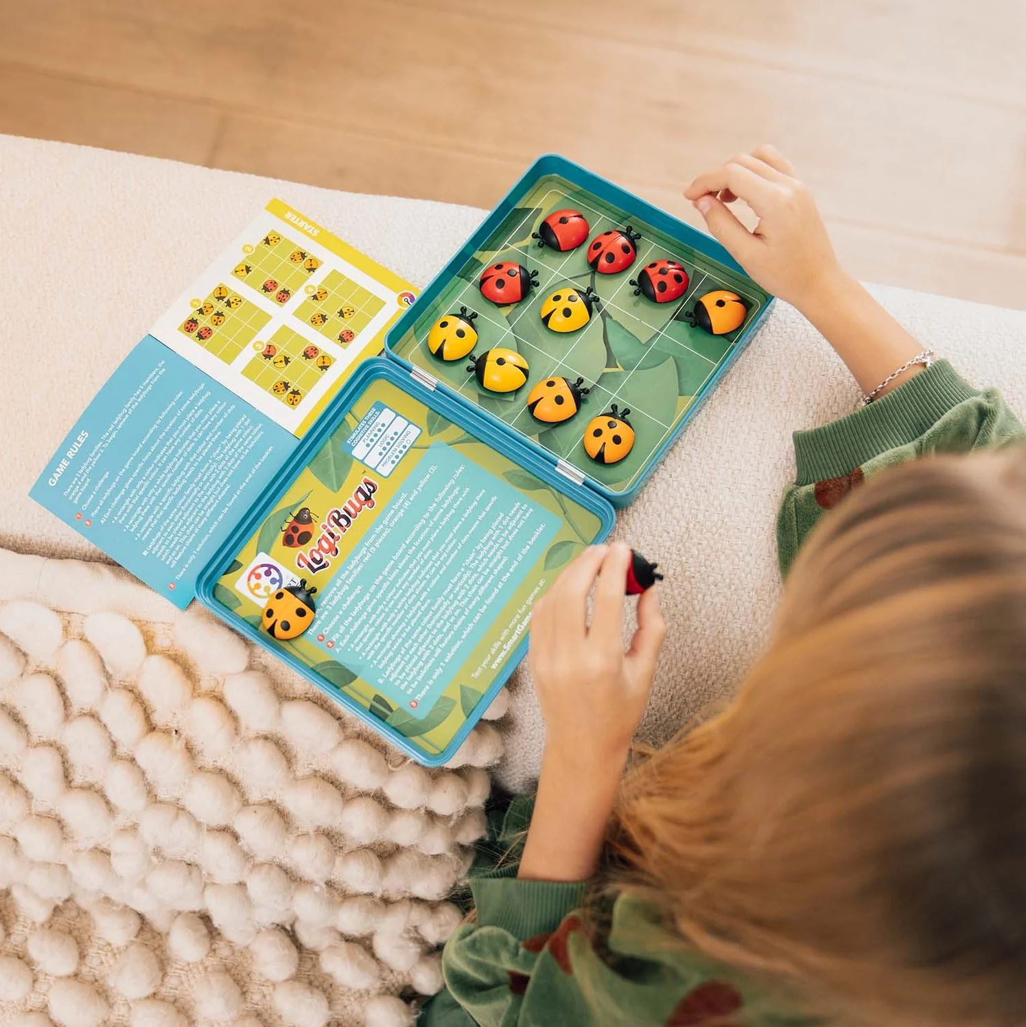 LogiBugs Metal Box Magnetic Travel Game with 48 Challenges for Ages 6+ - Image 5