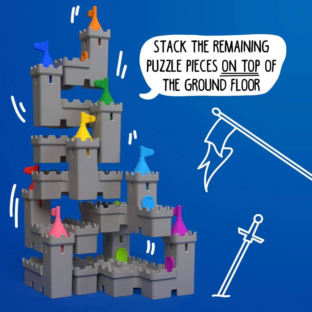 Tower Stacks Castle Building Game with 80 Challenges for Ages 8-Adult - Image 15