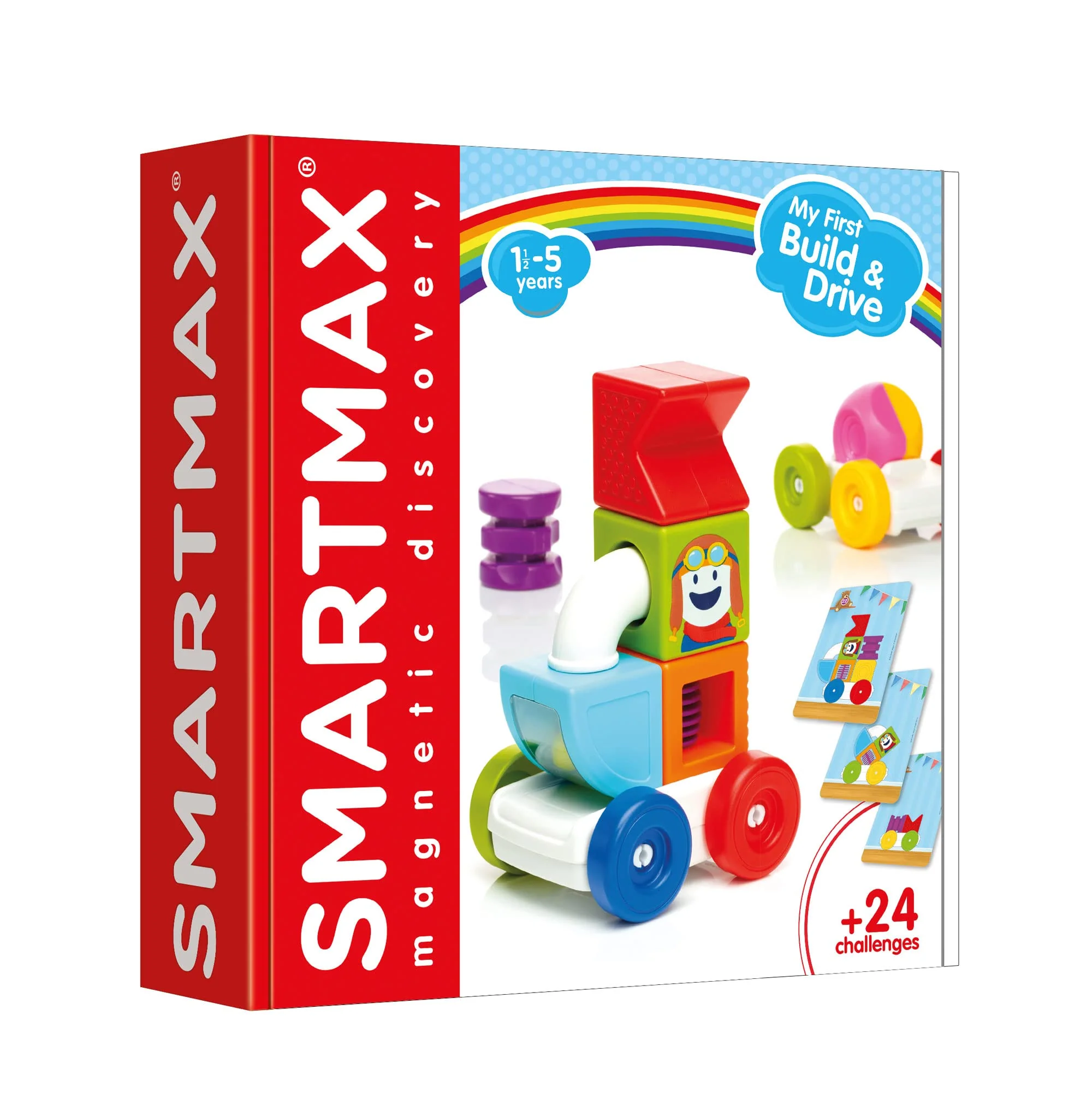 SmartMax My First Build and Drive Magnetic Building Vehicle STEM Play Set for Ages 1-5 - Image 3