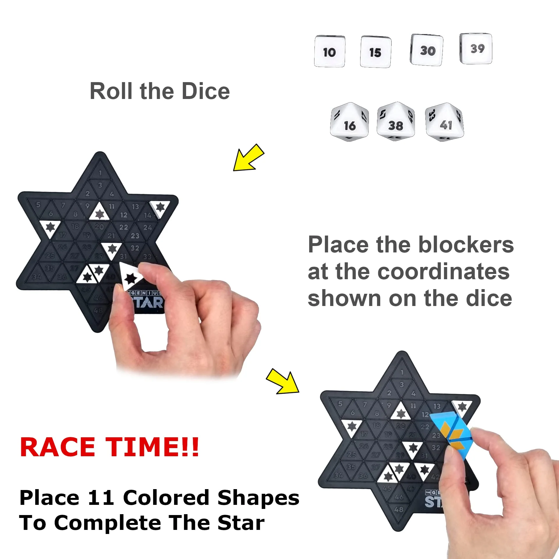 The Genius Star - A Toy of The Year Award-Winning Family Board Game for Two Players Ages 8+ - Image 4